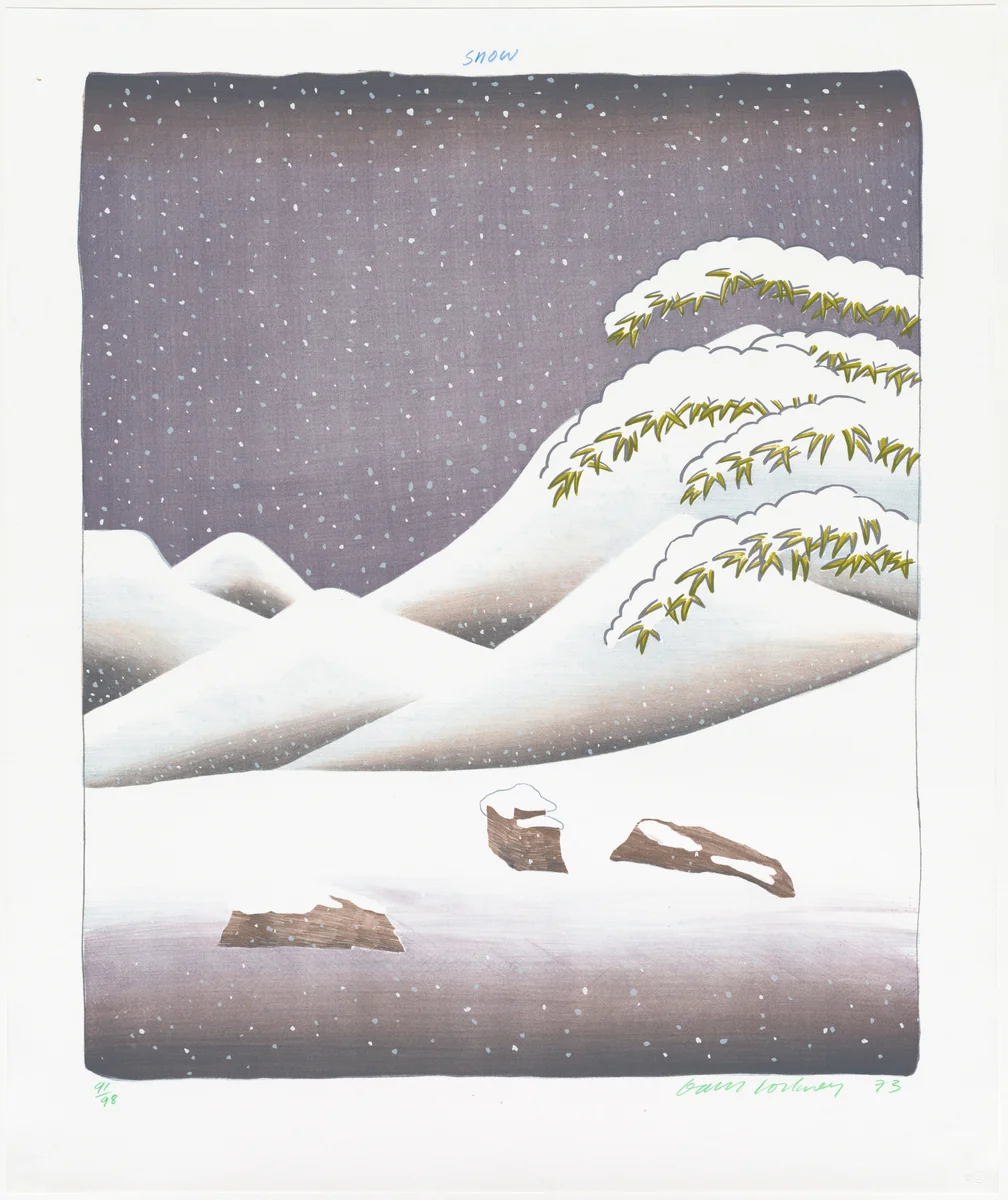 Snow by David Hockney, print, 1973