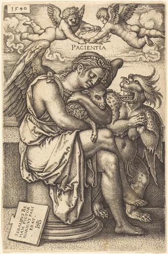 Pacientia (Patience) by Sebald Beham, print, 1540
