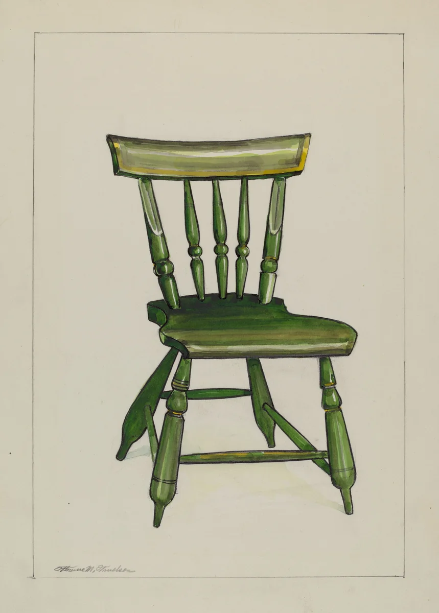 Wooden Chair by Florence Truelson, index of american design, 1937
