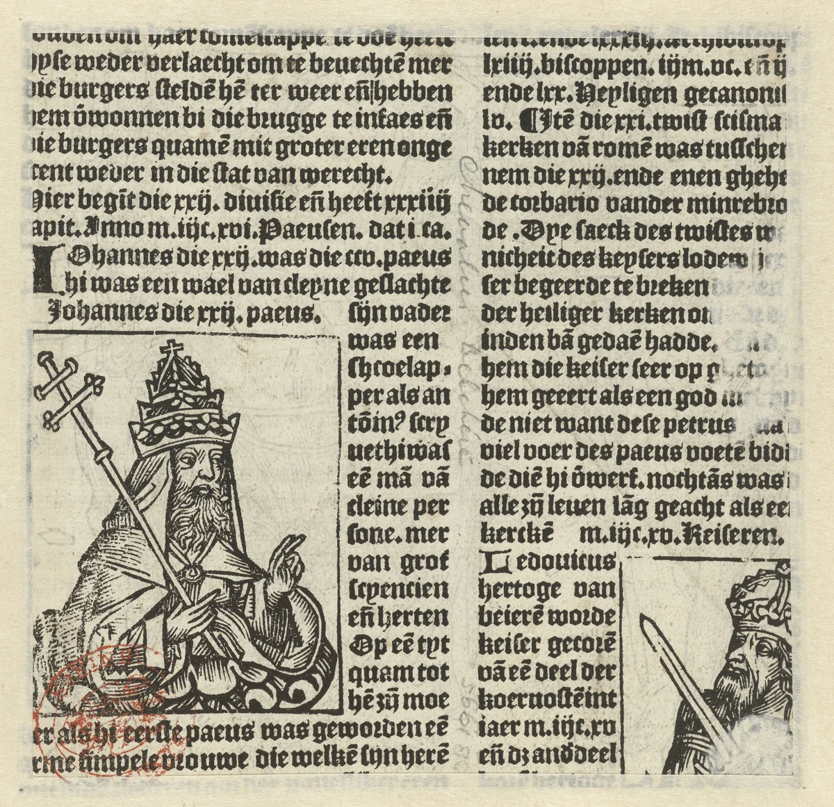 Paus Johannes XXII by anonymous, print, 1517