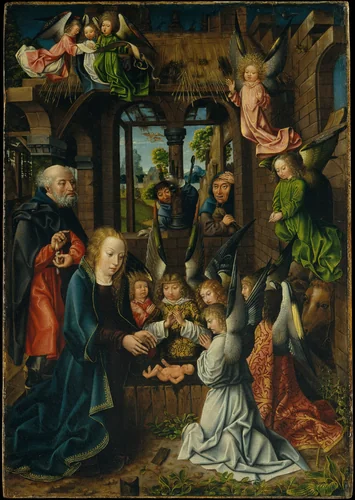 The Adoration of the Christ Child by Master of Frankfurt, painting, 1491-1507