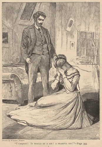 "I Cannot! It Would Be a Sin! A Fearful Sin!" by Winslow Homer, print, 1868