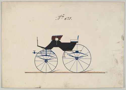 Dog Cart Phaeton #627 by Brewster & Co., drawing, 1850-1870