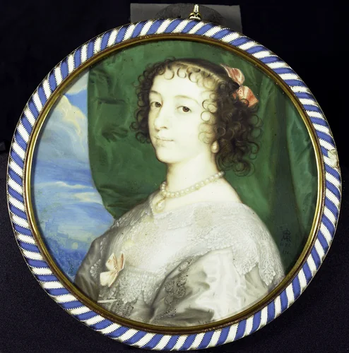 Henriëtte Maria van Frankrijk (1609-1669). Echtgenote van Karel I van Engeland by John Hoskins, painting, 1632