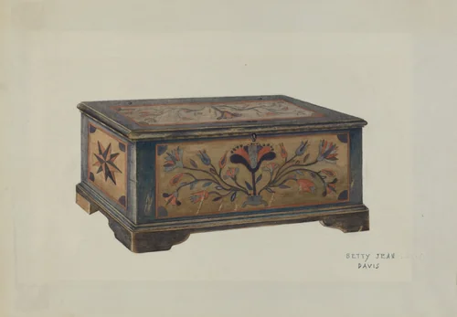 Pa. German Sample Chest by Betty Jean Davis, index of american design, 1939
