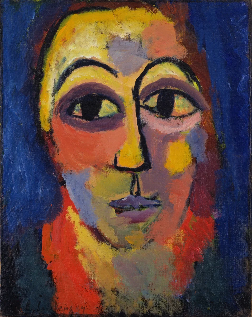 Head by Alexei Jawlensky, painting, 1910