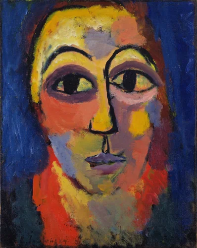 Head by Alexei Jawlensky, painting, 1910