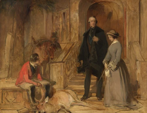 The Duke of Devonshire and Lady Louisa Egerton by Sir Edwin Landseer, painting, 1853