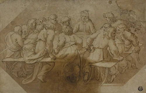 Last Supper by Raffaello Sanzio, drawing, 1580-1599