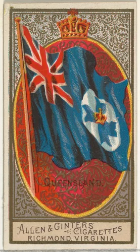 Queensland, from Flags of All Nations, Series 2 (N10) for Allen & Ginter Cigarettes Brands by Allen & Ginter, print, 1890