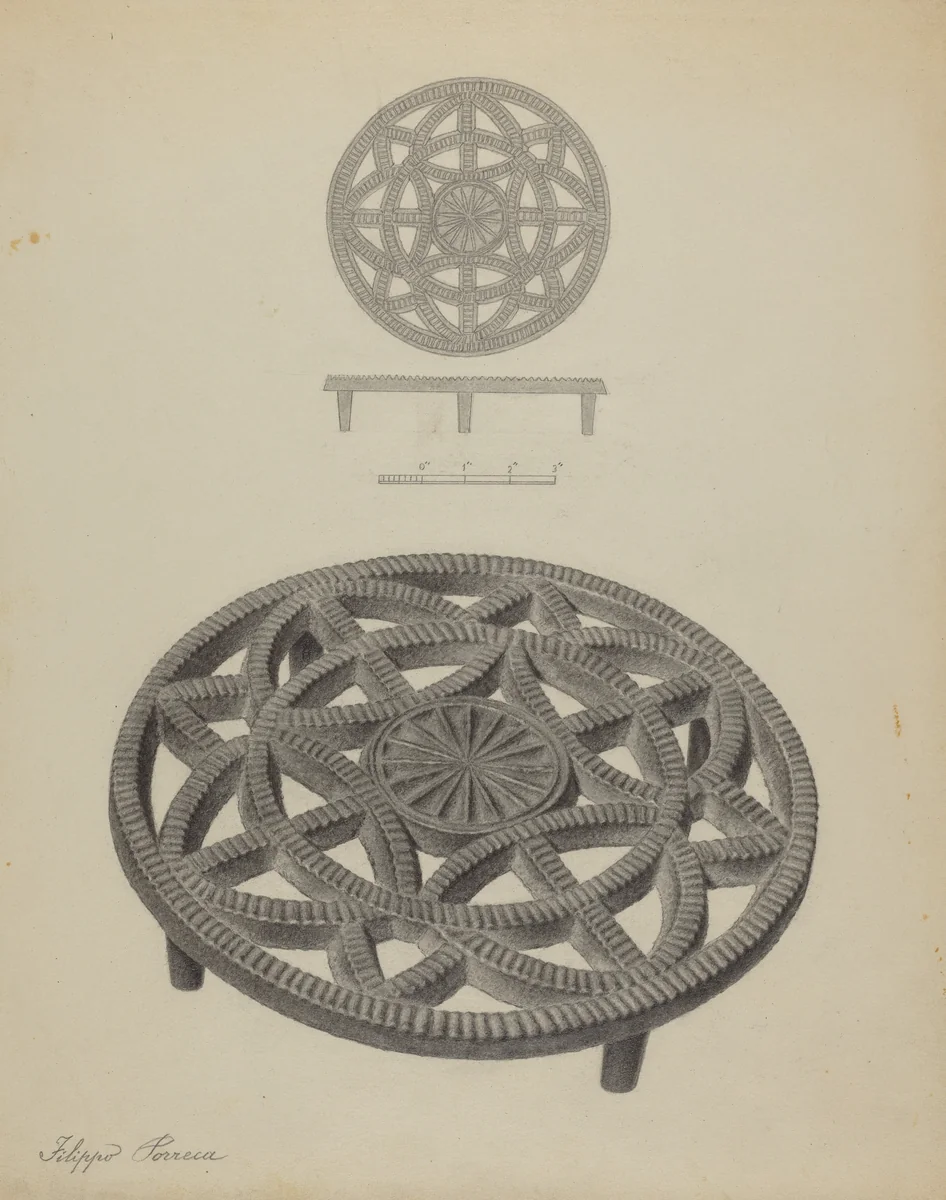 Pa. German Trivet by Filippo Porreca, index of american design, 1938
