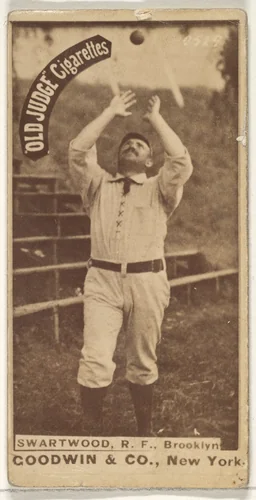 Swartwood, Right Field, Brooklyn, from the Old Judge series (N172) for Old Judge Cigarettes by Goodwin & Company, photograph, 1887-1890