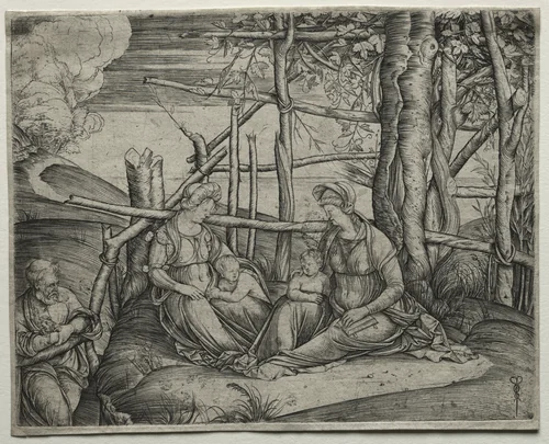 The Holy Family with Saint Elizabeth by Jacopo de' Barbari, print, 1498-1508