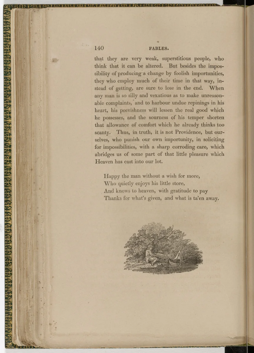 Tailpiece (page 140) from The Fables of Aesop by Thomas Bewick, illustrated book, 1818