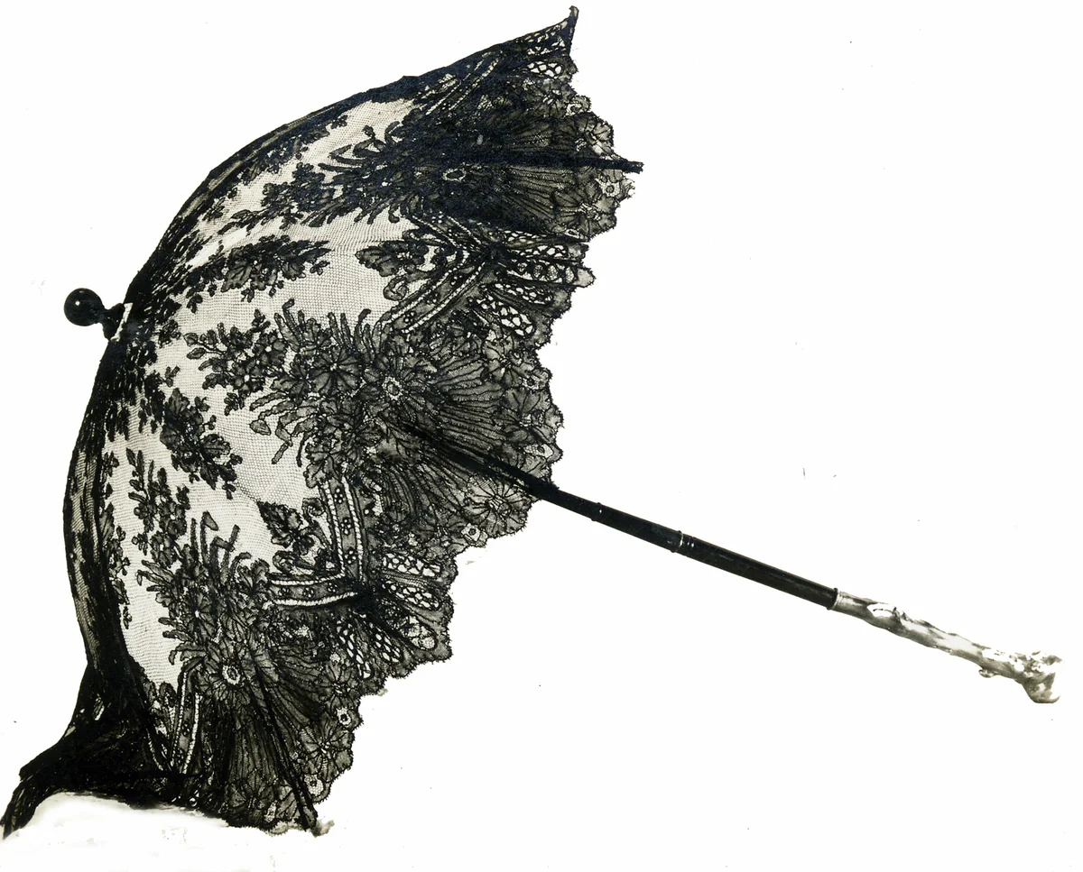Parasol by Gorham Manufacturing Company, textile, 1855-1880