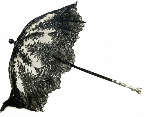 Parasol by Gorham Manufacturing Company, textile, 1855-1880