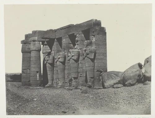 Gournah, Pérystyle du Tombeau d'Osymandias (Ramesseum Occidental); Thèbes, plate 59 from the album "Egypte, Nubie, Palestine et Syrie" (1852) by Maxime Du Camp, photograph, 1849-1851