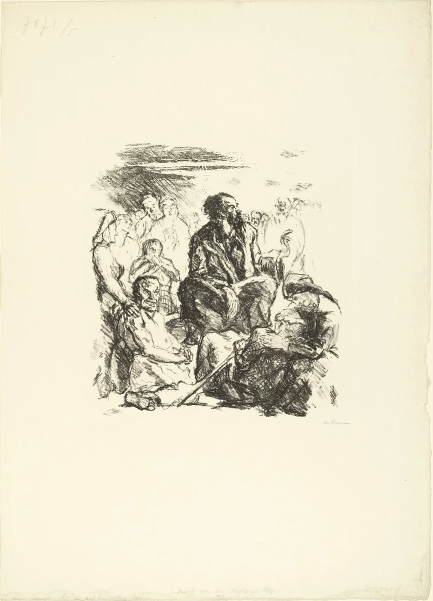 The Sermon on the Mount (Die Bergpredigt) from Six Lithographs to the New Testament (Sechs Lithographien zum Neuen Testament) by Max Beckmann, print, 1911