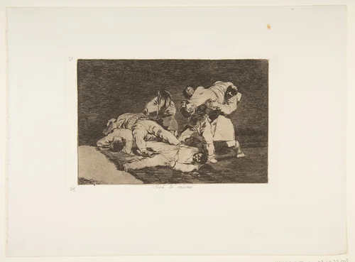 Plate 21 from "The Disasters of War" (Los Desastres de la Guerra): 'It will be the same' (Será lo mismo) by Goya, print, 1805-1815
