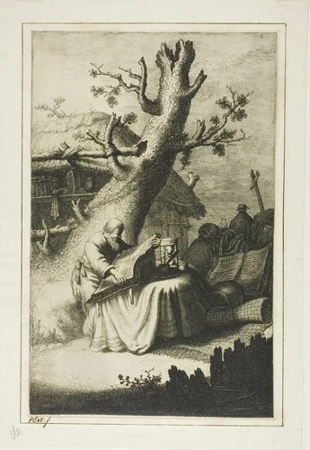 Saint Jerome by Jan Georg van Vliet, print, 1626-1636