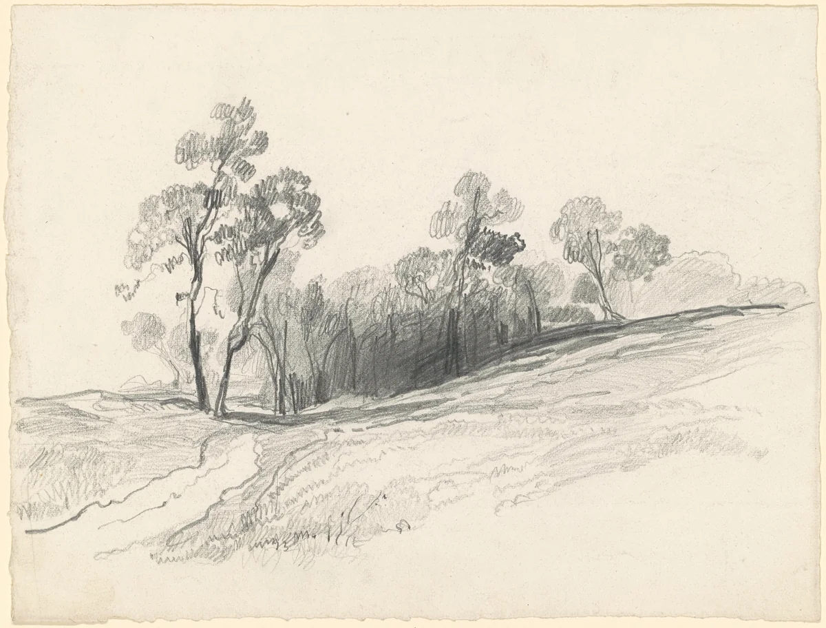 Landscape by Seth Wells Cheney, drawing, 1835-1840