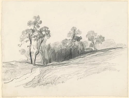 Landscape by Seth Wells Cheney, drawing, 1835-1840