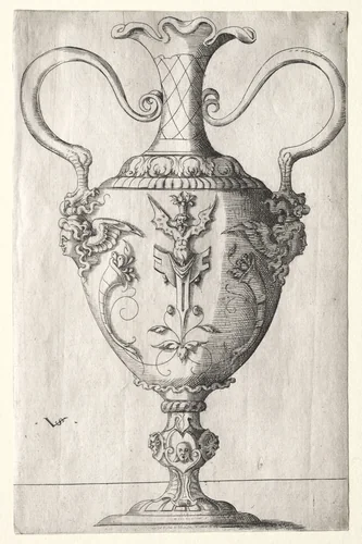Design for a Vase by Virgilius Solis, print, 1530-1562