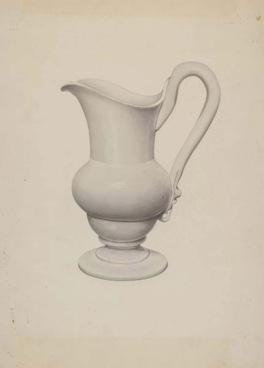Pitcher by Roberta Spicer, index of american design, 1940
