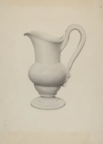 Pitcher by Roberta Spicer, index of american design, 1940