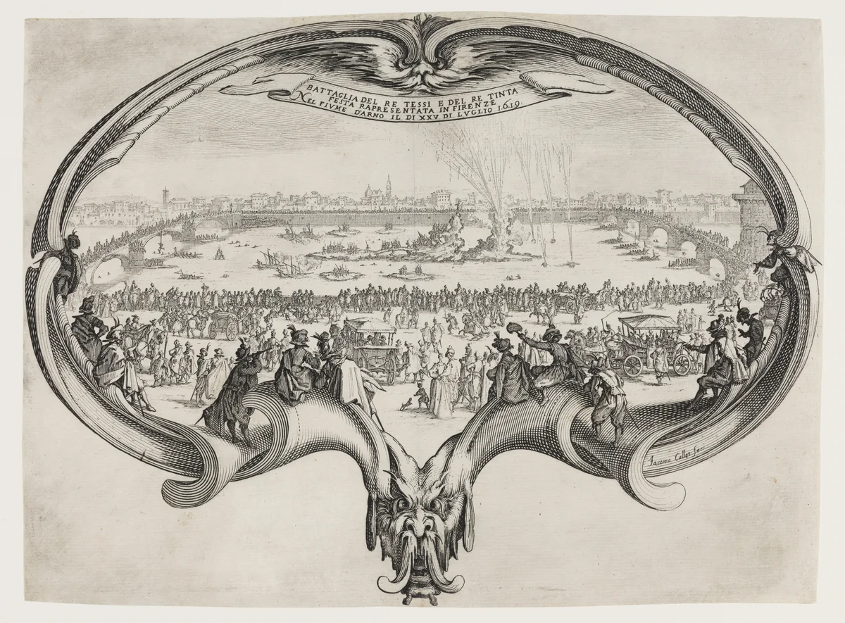 L'Eventail (The Fan) by Jacques Callot, print, 1619