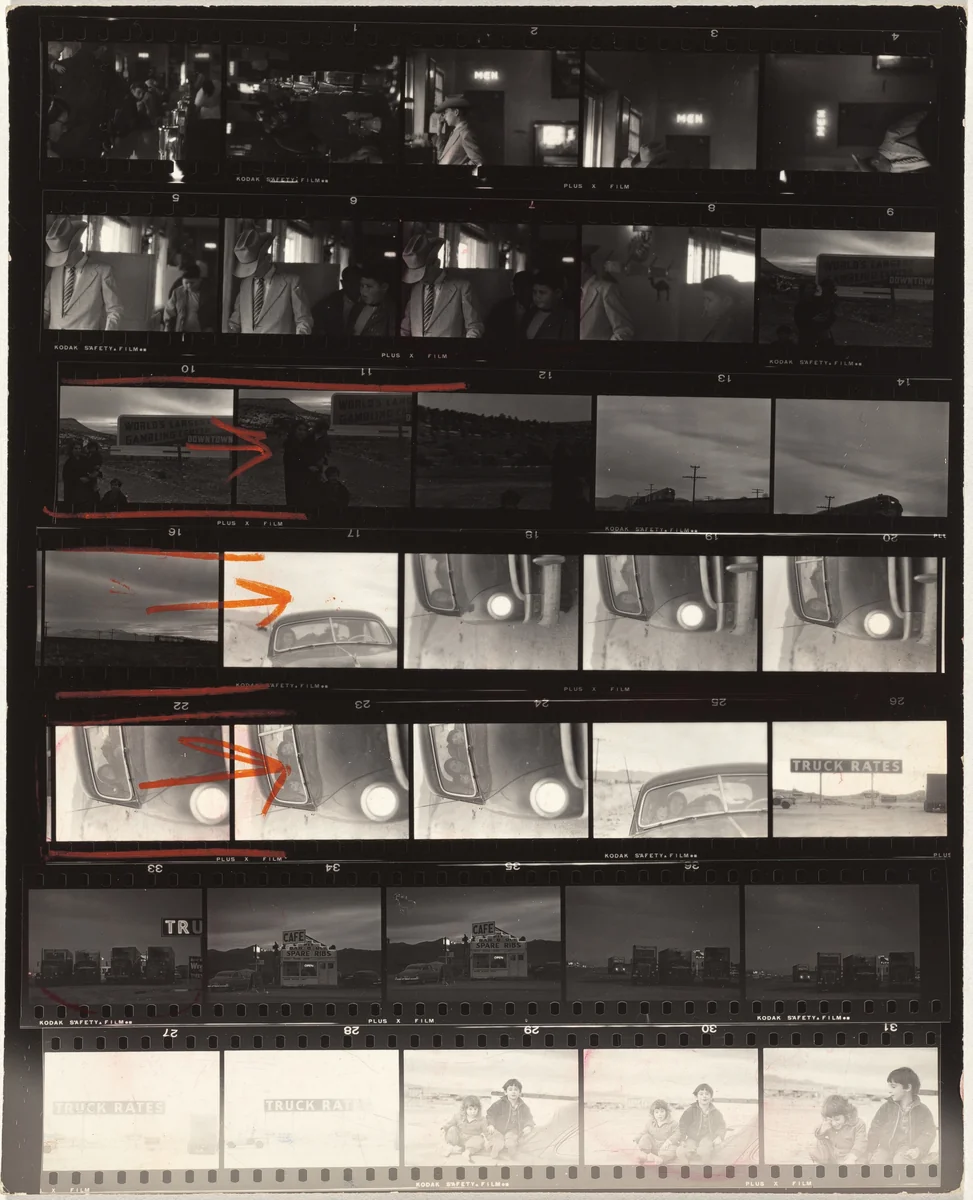 Guggenheim 393/Americans 83--U.S. 90 en route to Del Rio, Texas by Robert Frank, photograph, 1955