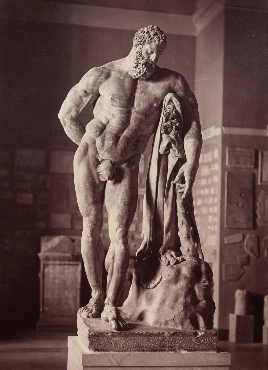 Farnese Hercules, Museum of Naples, Italy by Giorgio Sommer, photograph, 1860-1869