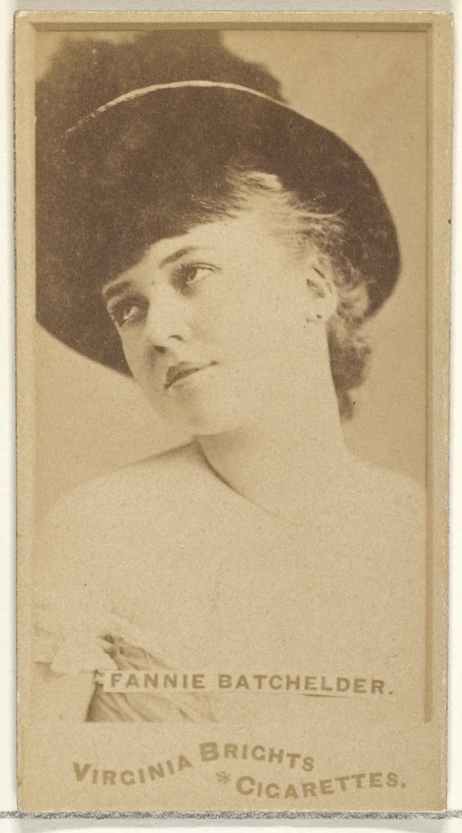 Fannie Batchelder, from the Actors and Actresses series (N45, Type 1) for Virginia Brights Cigarettes by Allen & Ginter, photograph, 1885-1891