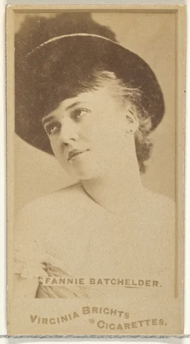 Fannie Batchelder, from the Actors and Actresses series (N45, Type 1) for Virginia Brights Cigarettes by Allen & Ginter, photograph, 1885-1891