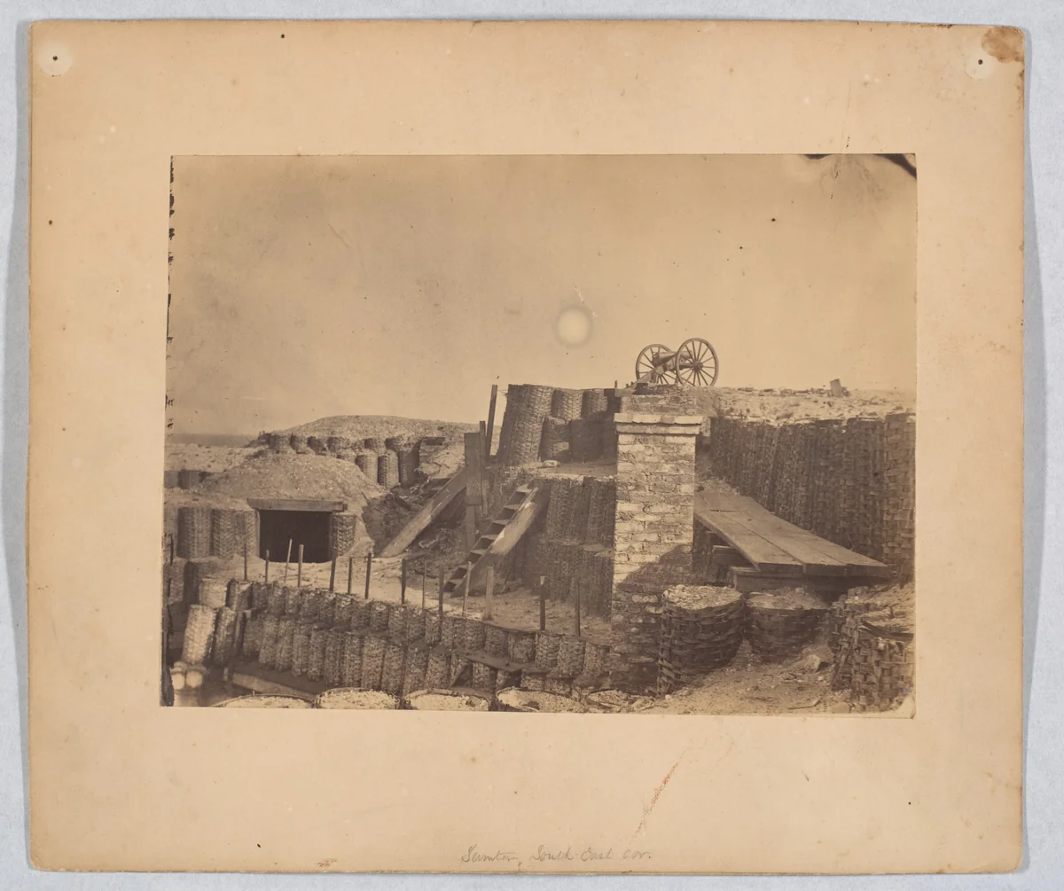 [Fortifications Near Charleston, South Carolina] by George Smith Cook, photograph, 1861