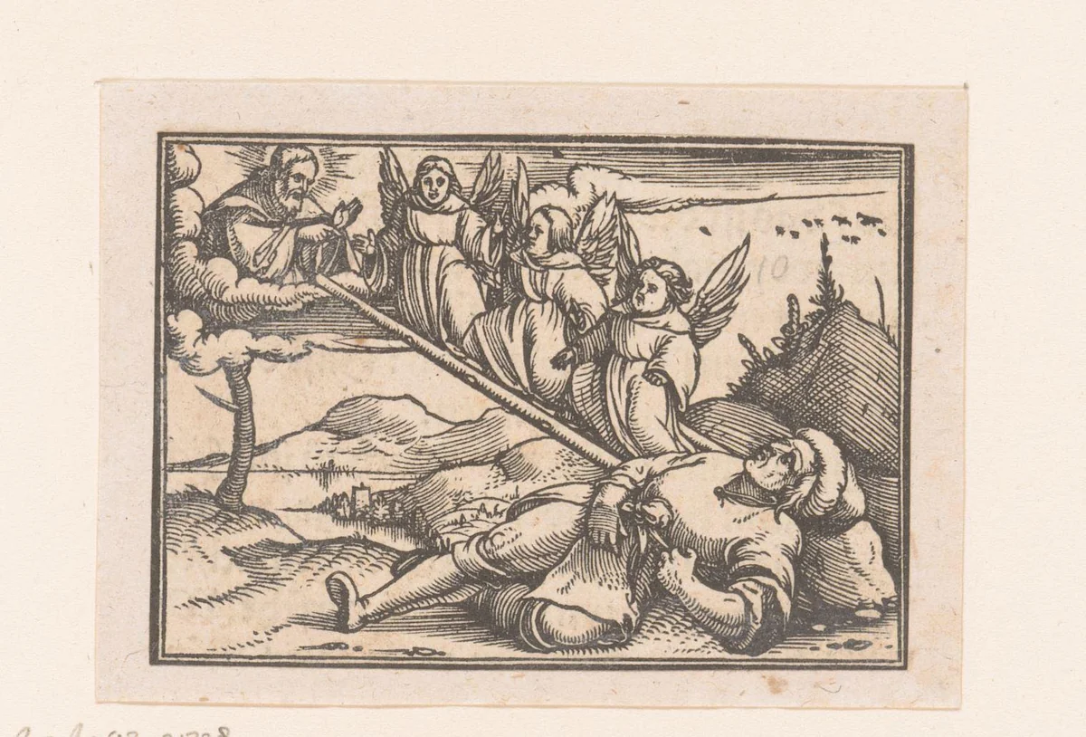 Jakobs ladder by anonymous, print, 1522