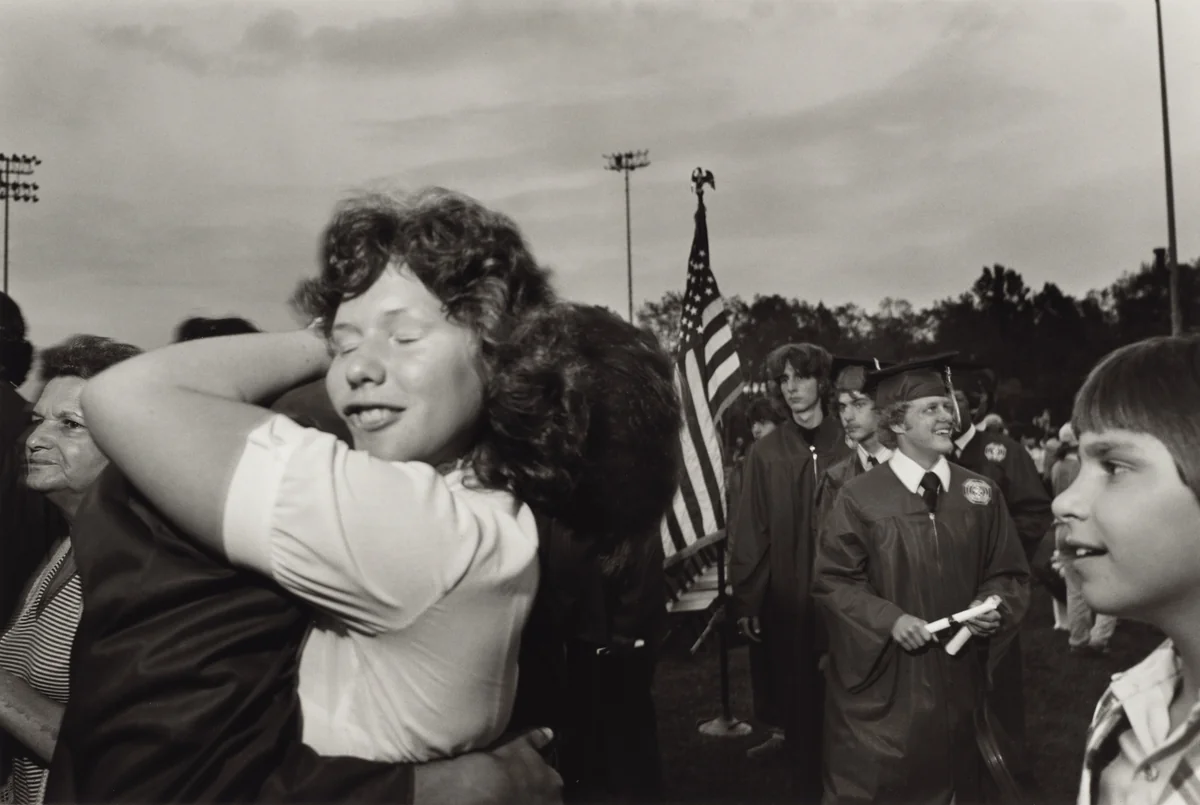Graduation, Bangor High School, Bangor, Pennsylvania by Larry Fink, photograph, 1977