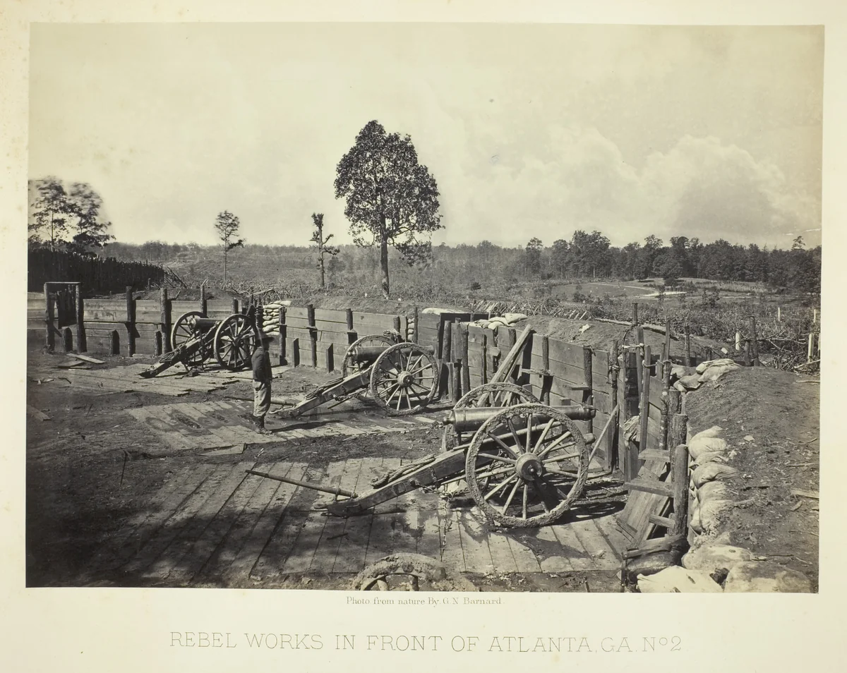Rebel Works in Front of Atlanta, GA, No. 2 by George Barnard, photograph, 1864