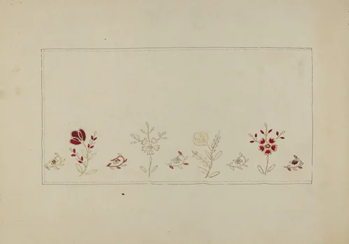 Needlework on Altar Cloth by Lena Nastasi, index of american design, 1936