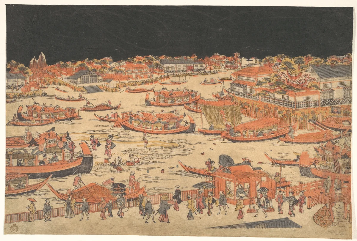 Kawabiraki by Utagawa Toyoharu, print, 1795-1815