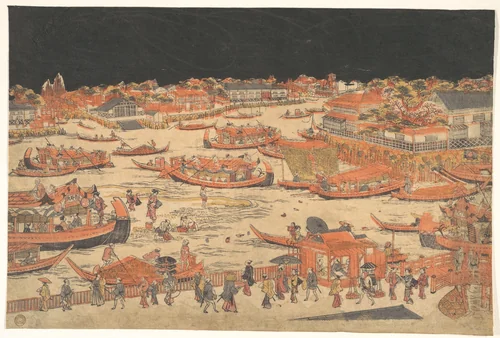 Kawabiraki by Utagawa Toyoharu, print, 1795-1815