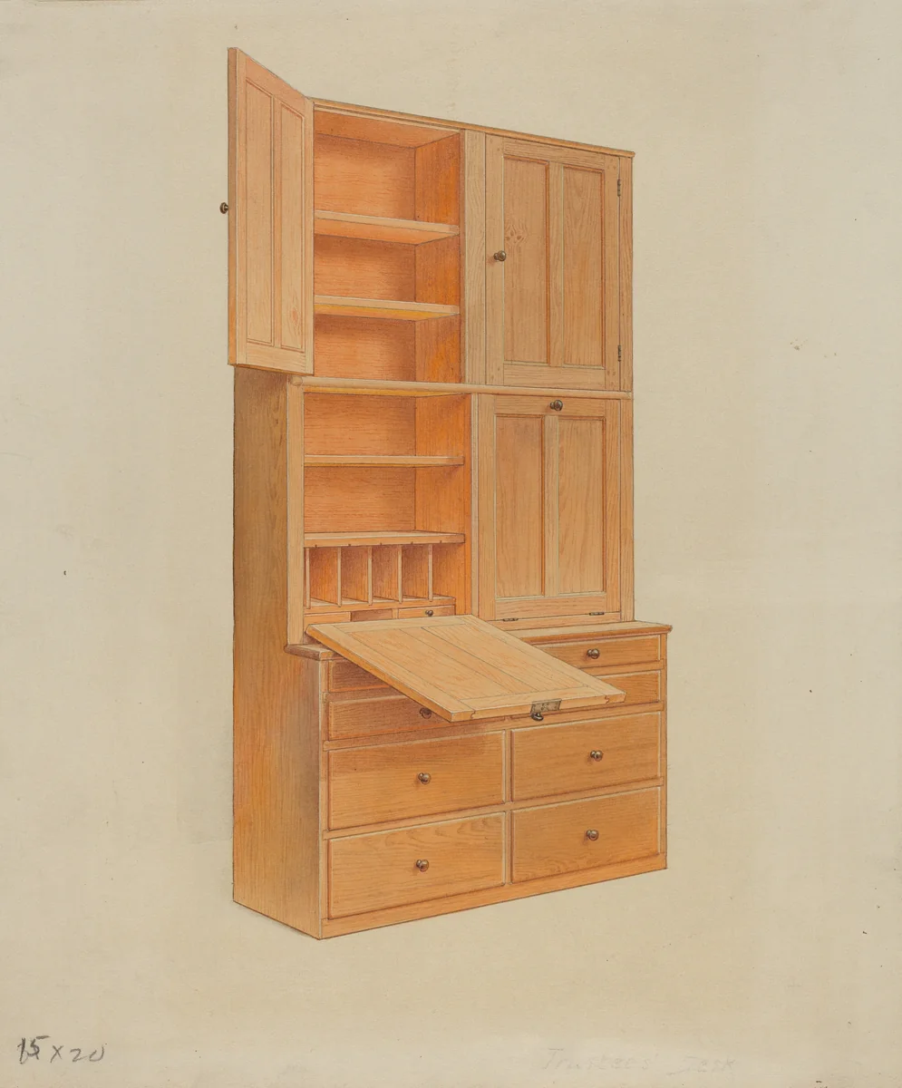 Desk by Alfred H. Smith, index of american design, 1936