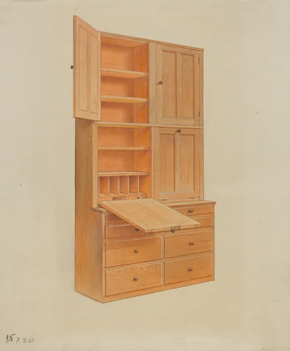 Desk by Alfred H. Smith, index of american design, 1936