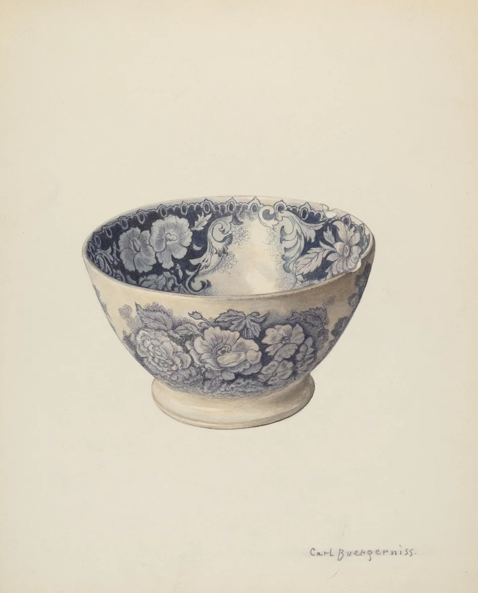Bowl by Carl Buergerniss, index of american design, 1941