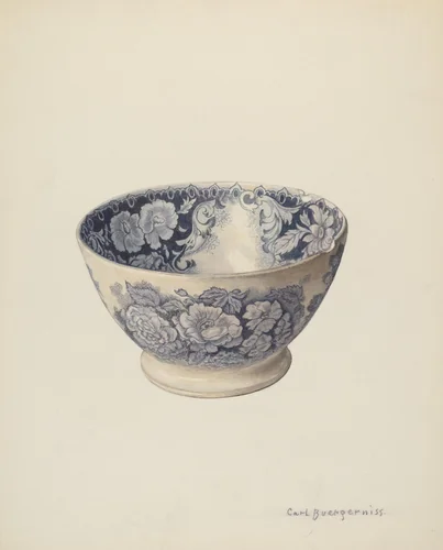Bowl by Carl Buergerniss, index of american design, 1941