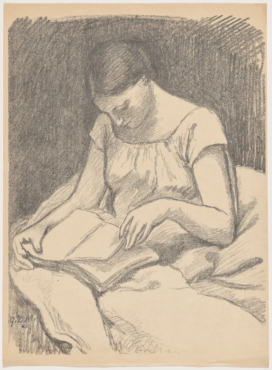 Liseuse (The Reader) by Georges Daniel de Monfreid, print, 1895