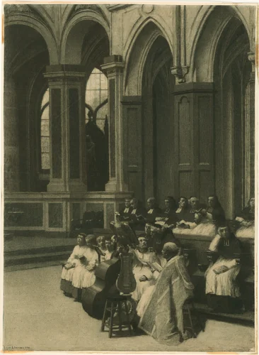 The Lectern by Léon Augustin Lhermitte, drawing, 1871