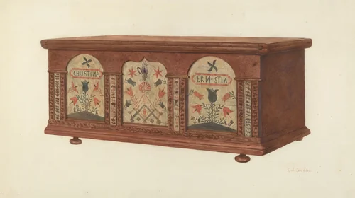 Dower Chest by Carl Strehlau, index of american design, 1940