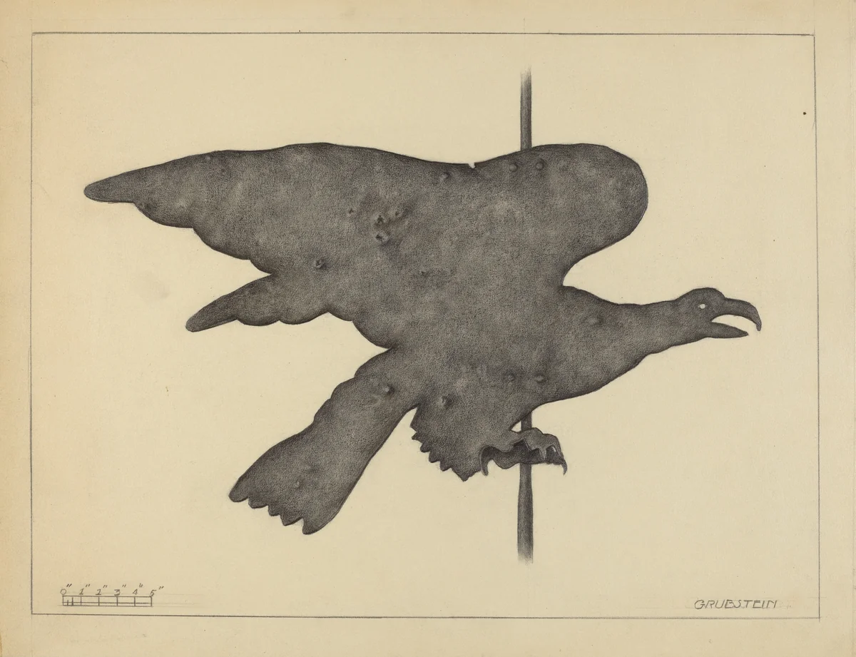 Weather Vane - Eagle by Milton Grubstein, index of american design, 1937