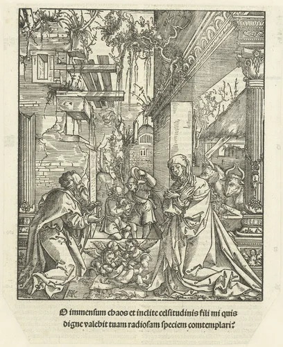 De geboorte van Christus by Unknown, print, 1520